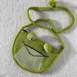 Delux Green Frog Cotton Knit Mini Bag Shoulder Bag Purse